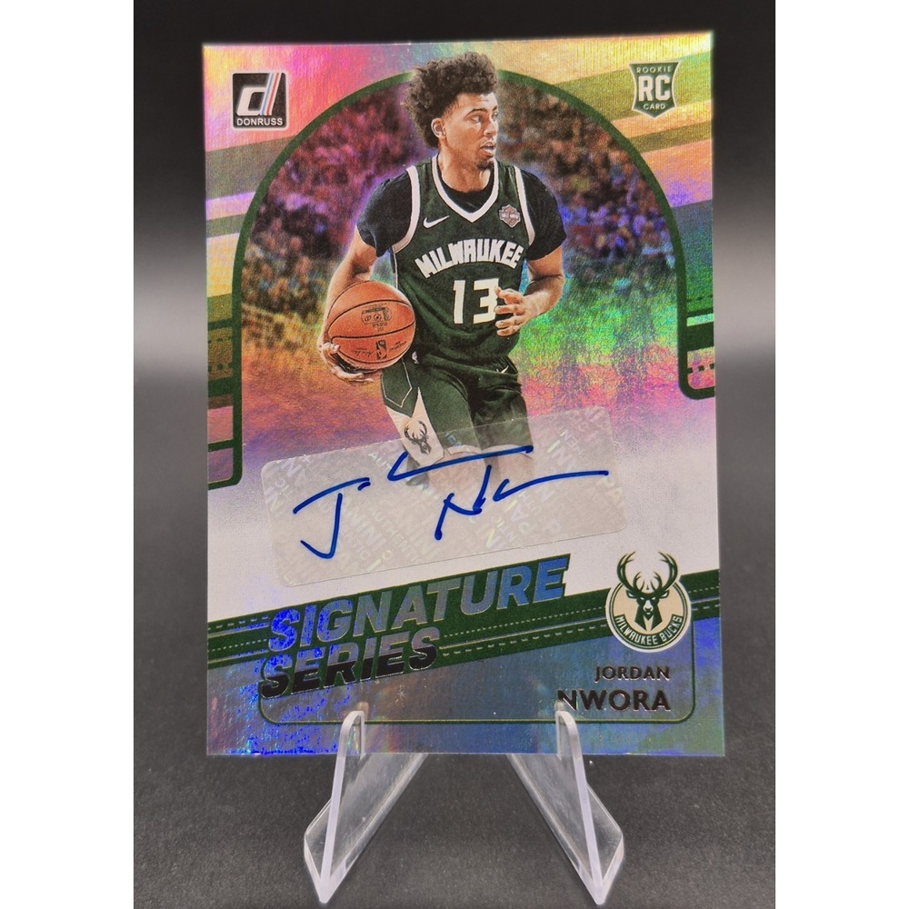 2020-21 Panini Donruss Jordan Nwora #SG-JNW Rookie Signature Series Holo (RC,AU)